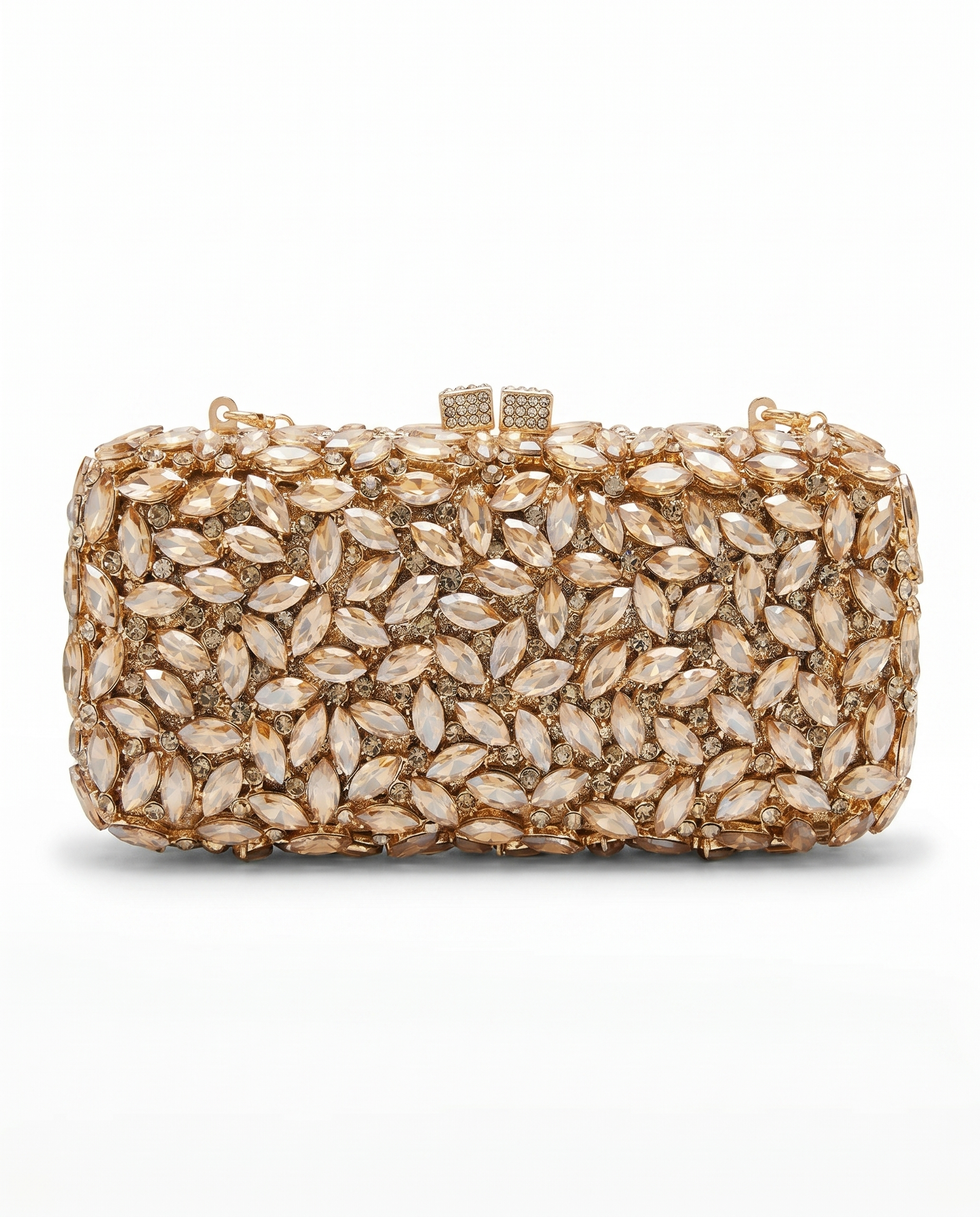Golden Teardrop Sparkle Beaded Bag