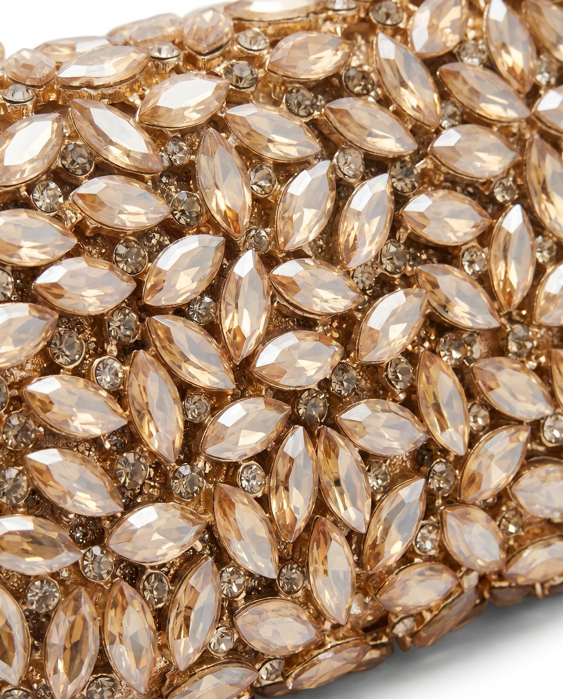 Golden Teardrop Sparkle Beaded Bag