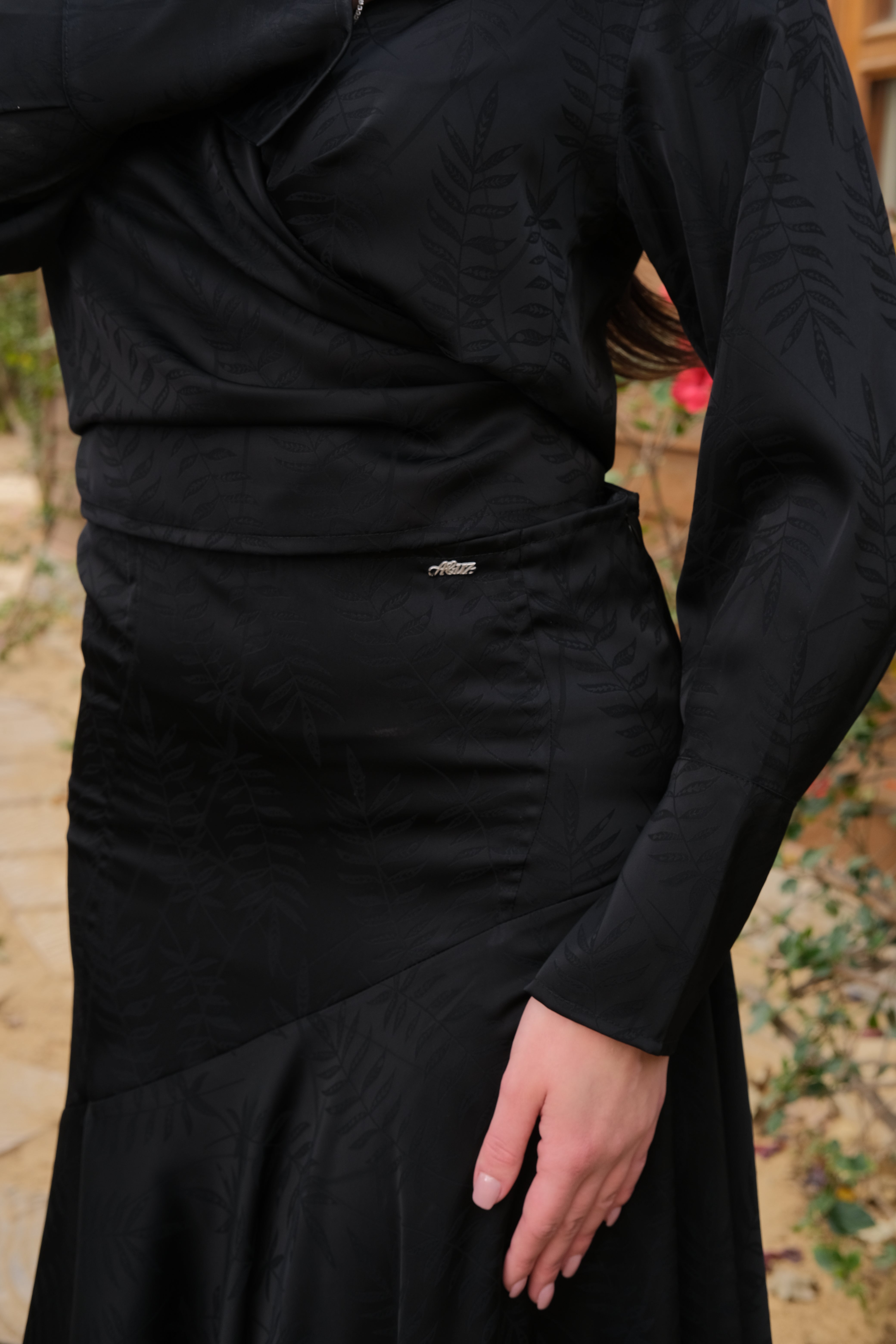 Jacquard Skirt in Black