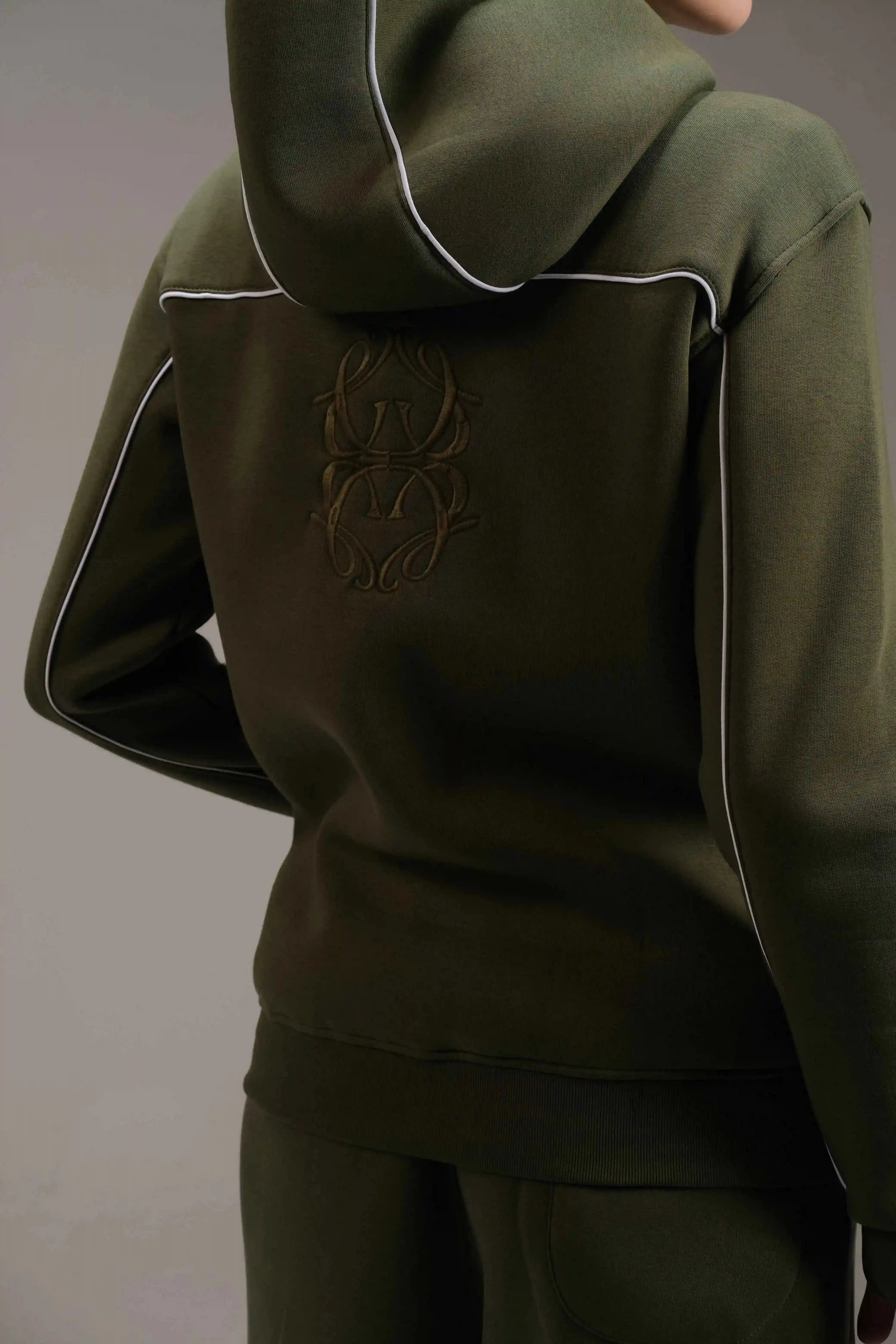 Melton Hoodie in Olive Green - A&Suz