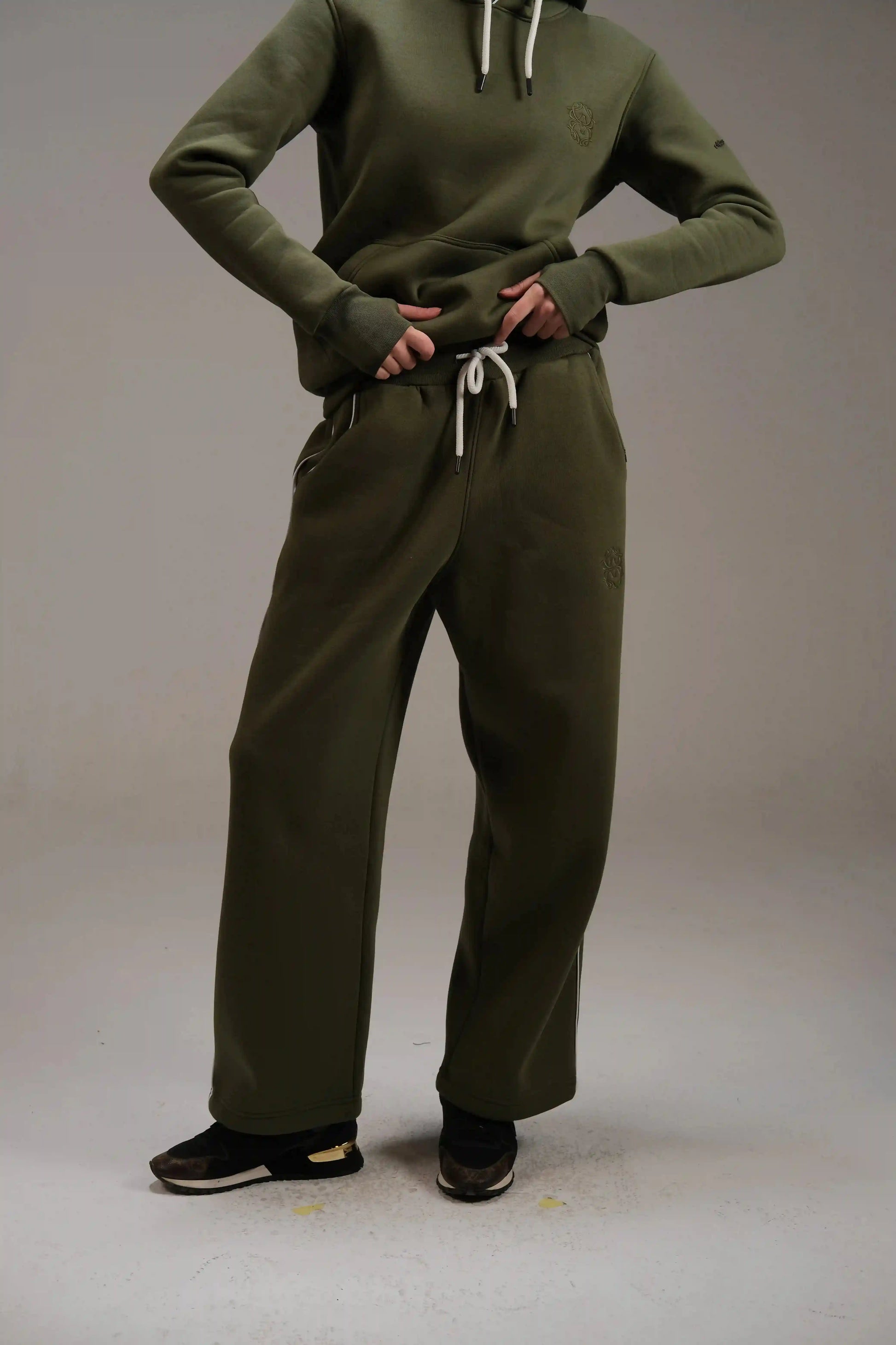 Melton Sweatpants in Olive Green - A&Suz