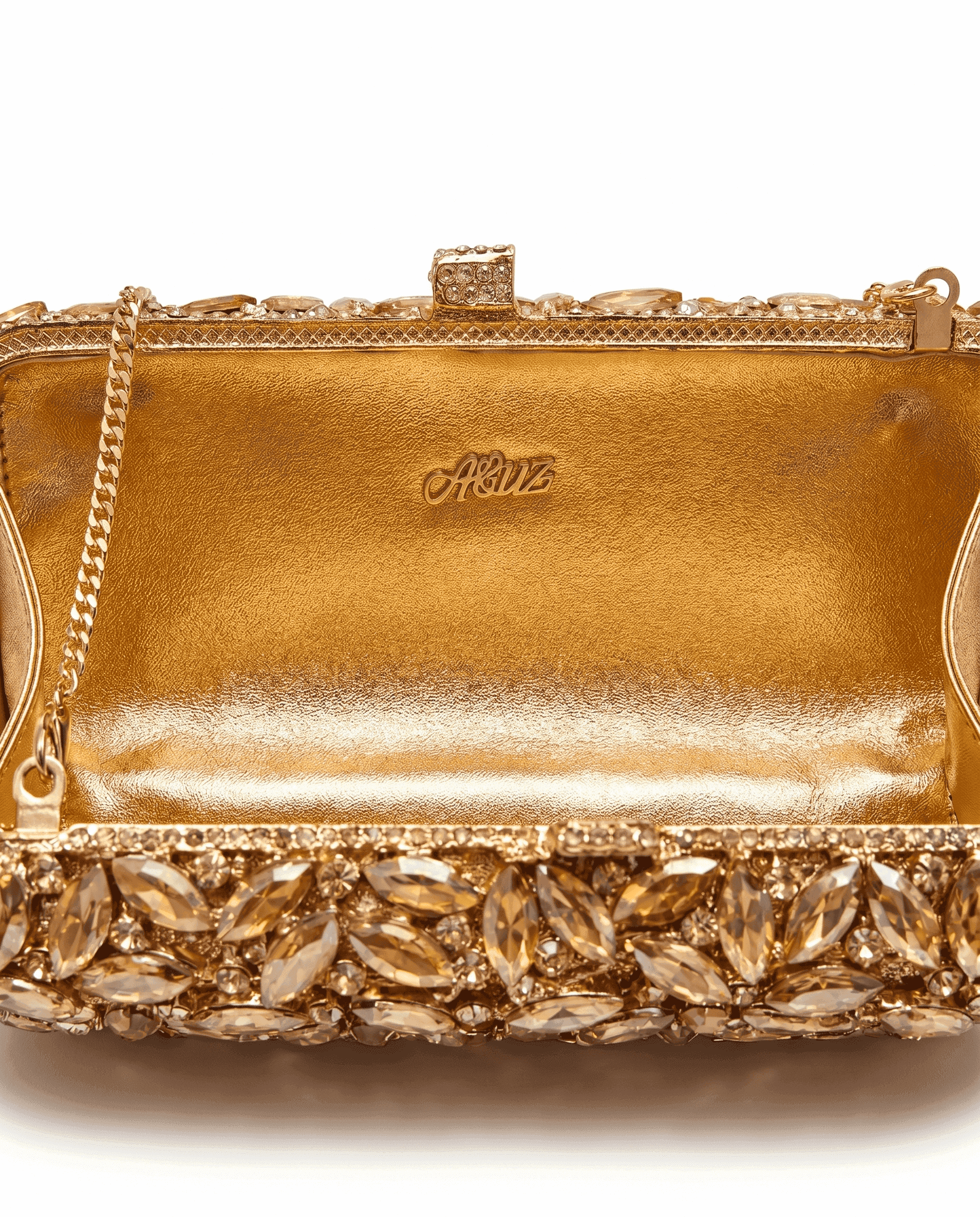 Golden Teardrop Sparkle Beaded Bag - A&Suz