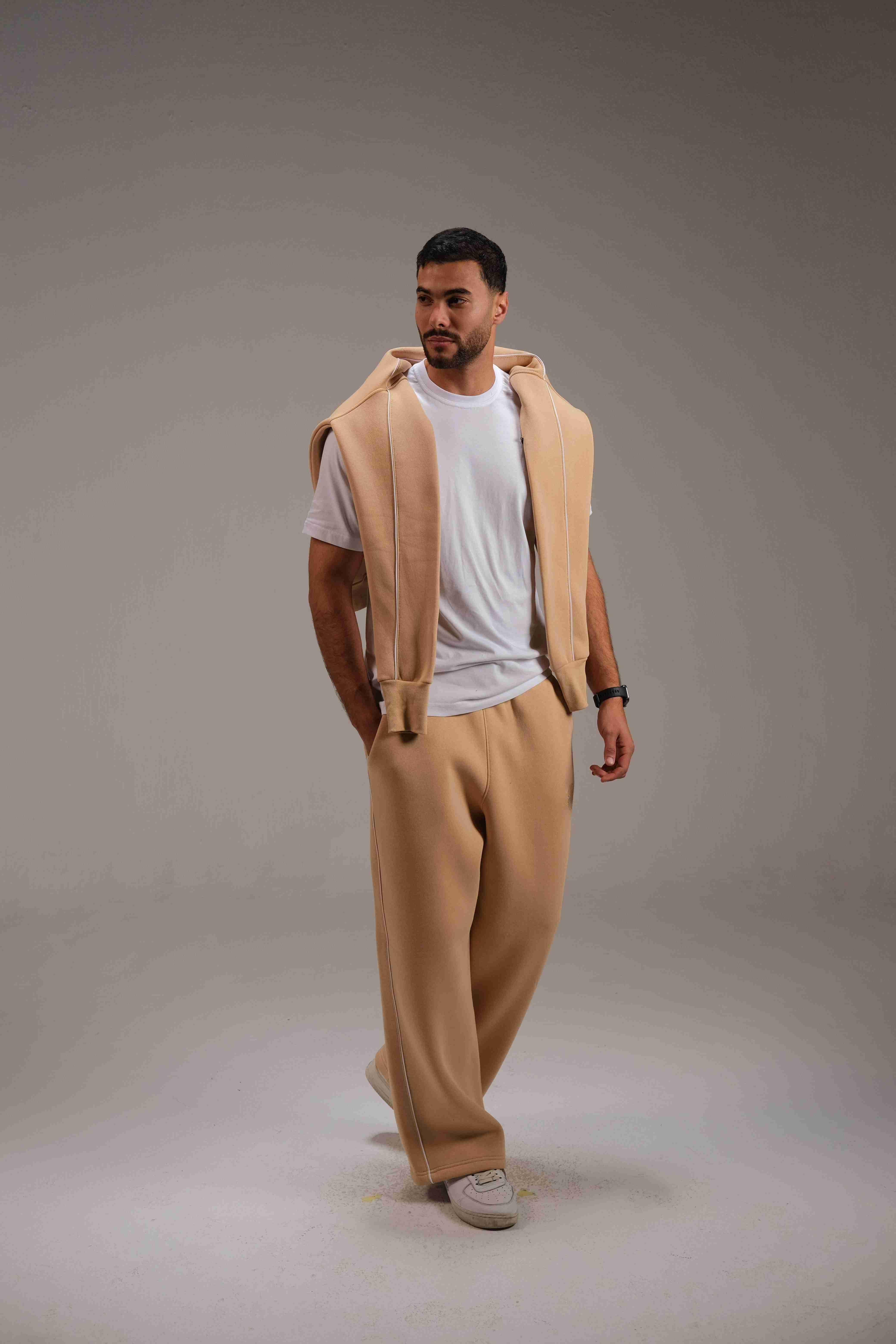Melton Sweatpants in Beige - A&Suz