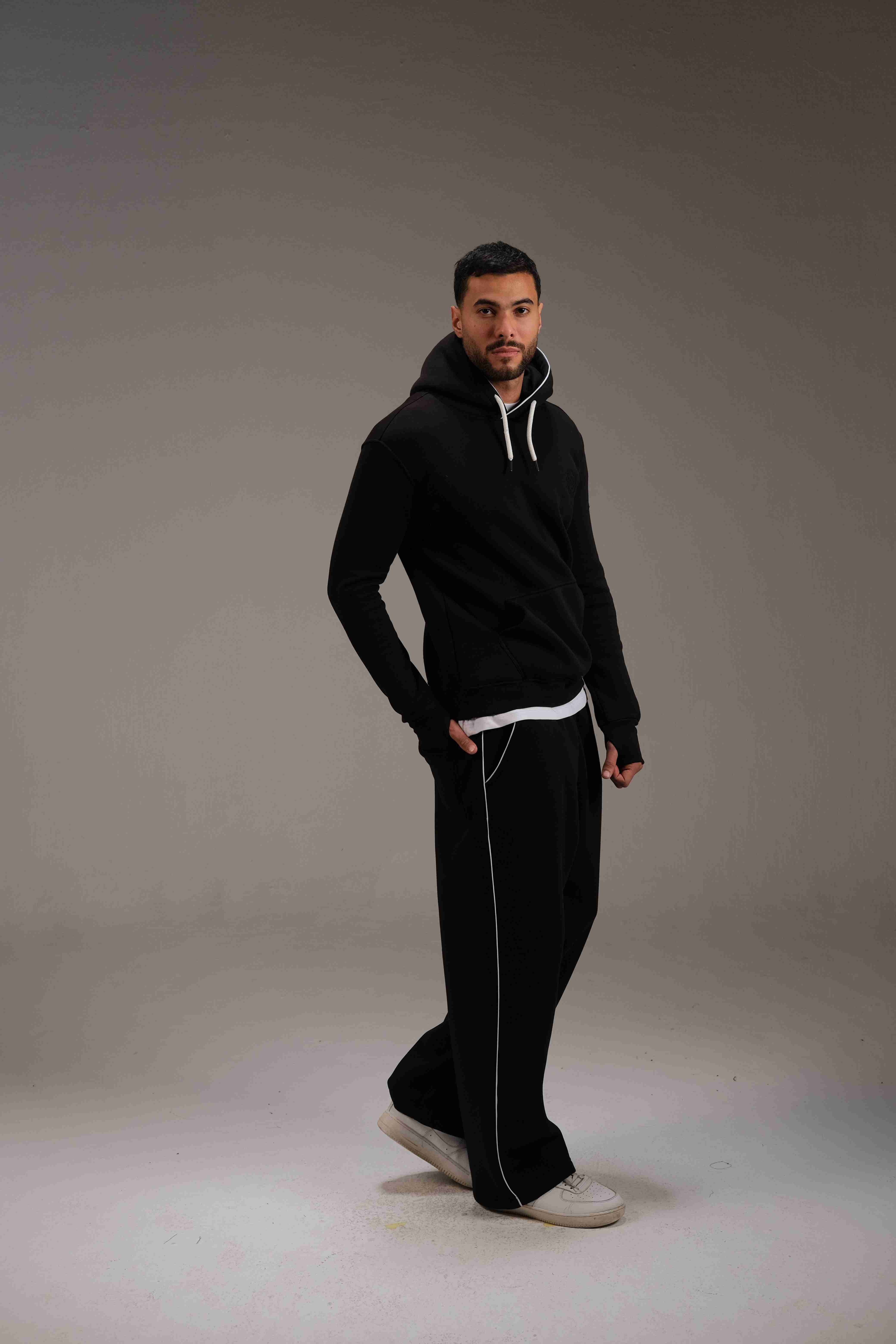 Melton Sweatpants in Black - A&Suz