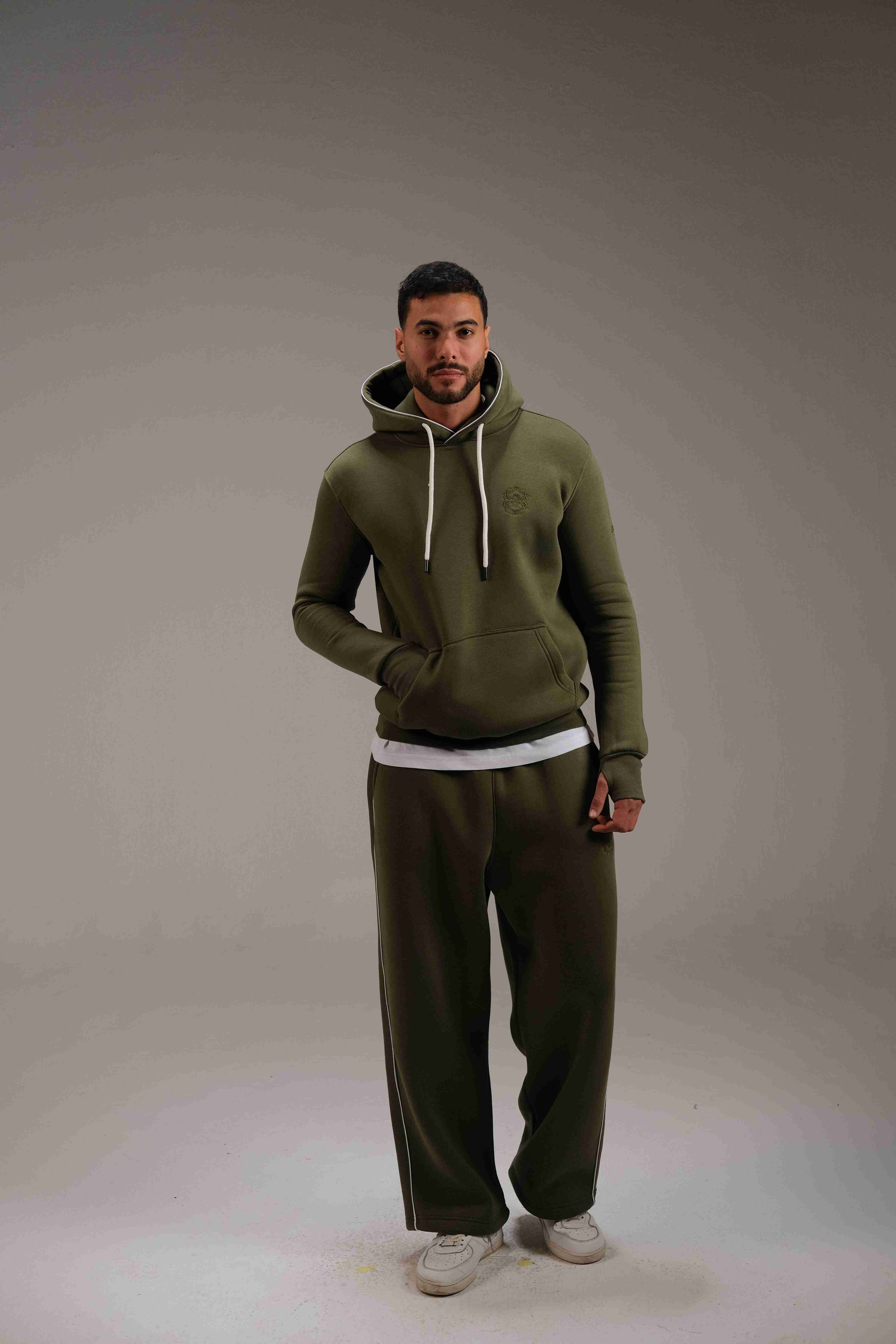 Melton Sweatpants in Olive Green - A&Suz