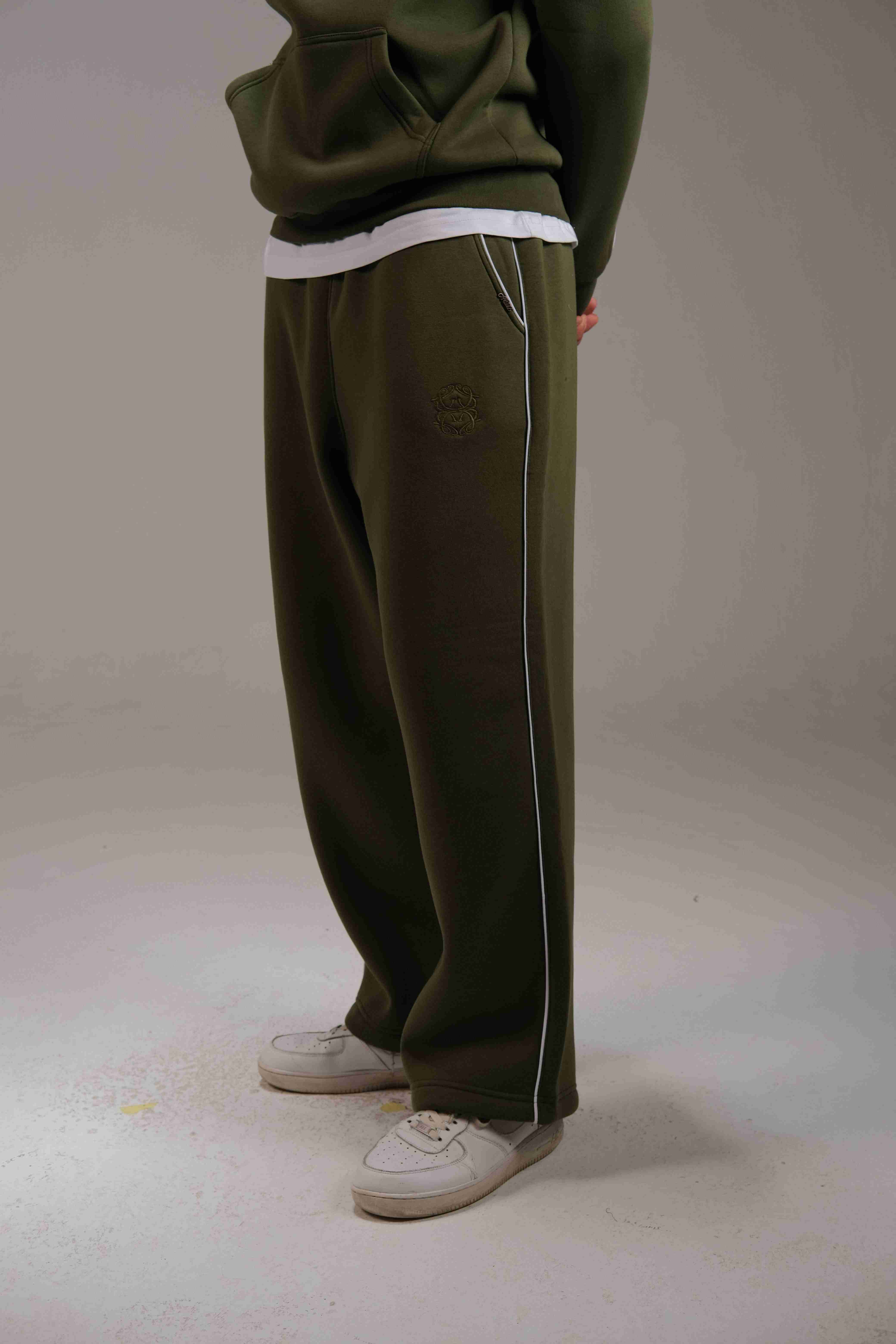 Melton Sweatpants in Olive Green - A&Suz