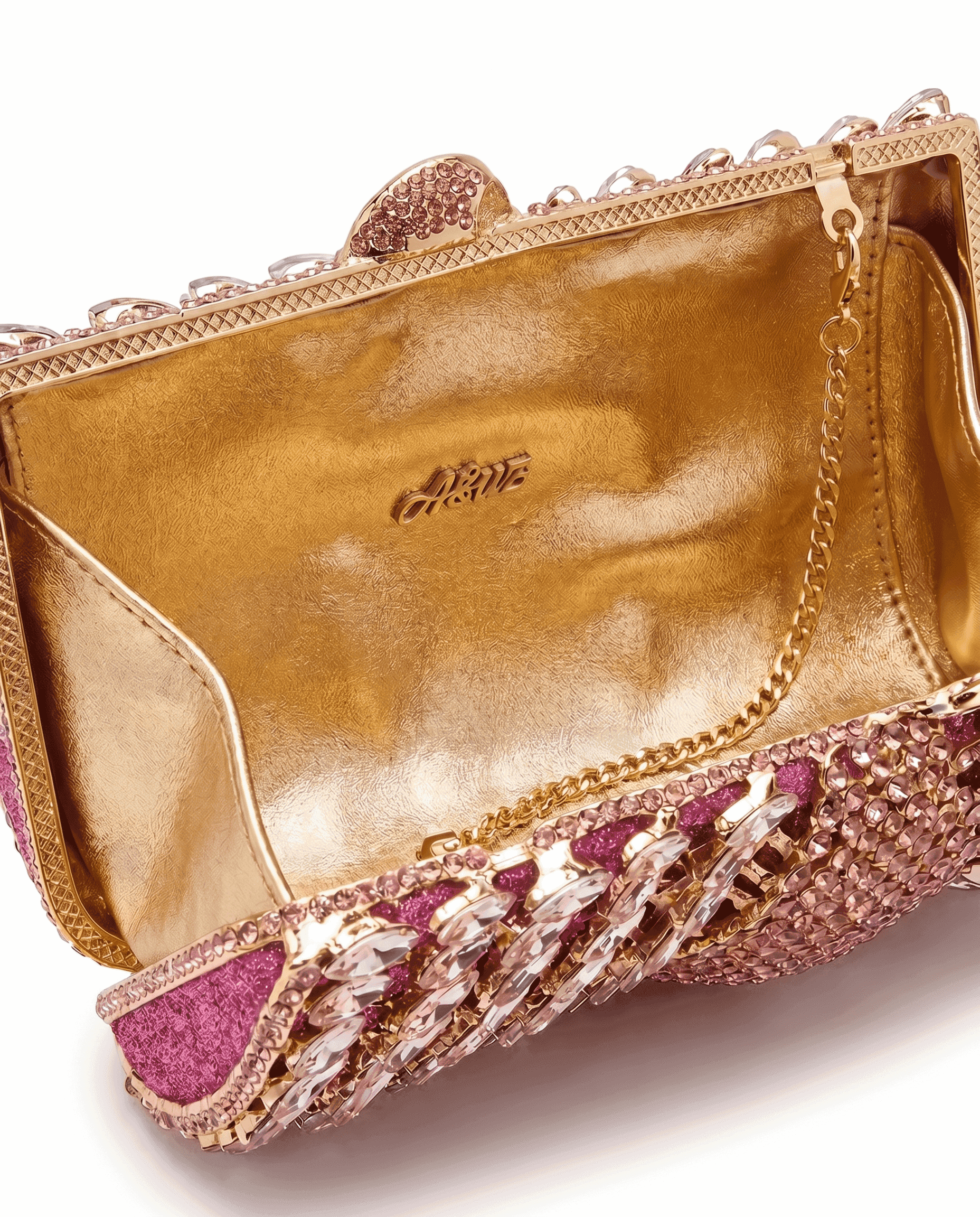 Rose Gold Crystal Bag - A&Suz