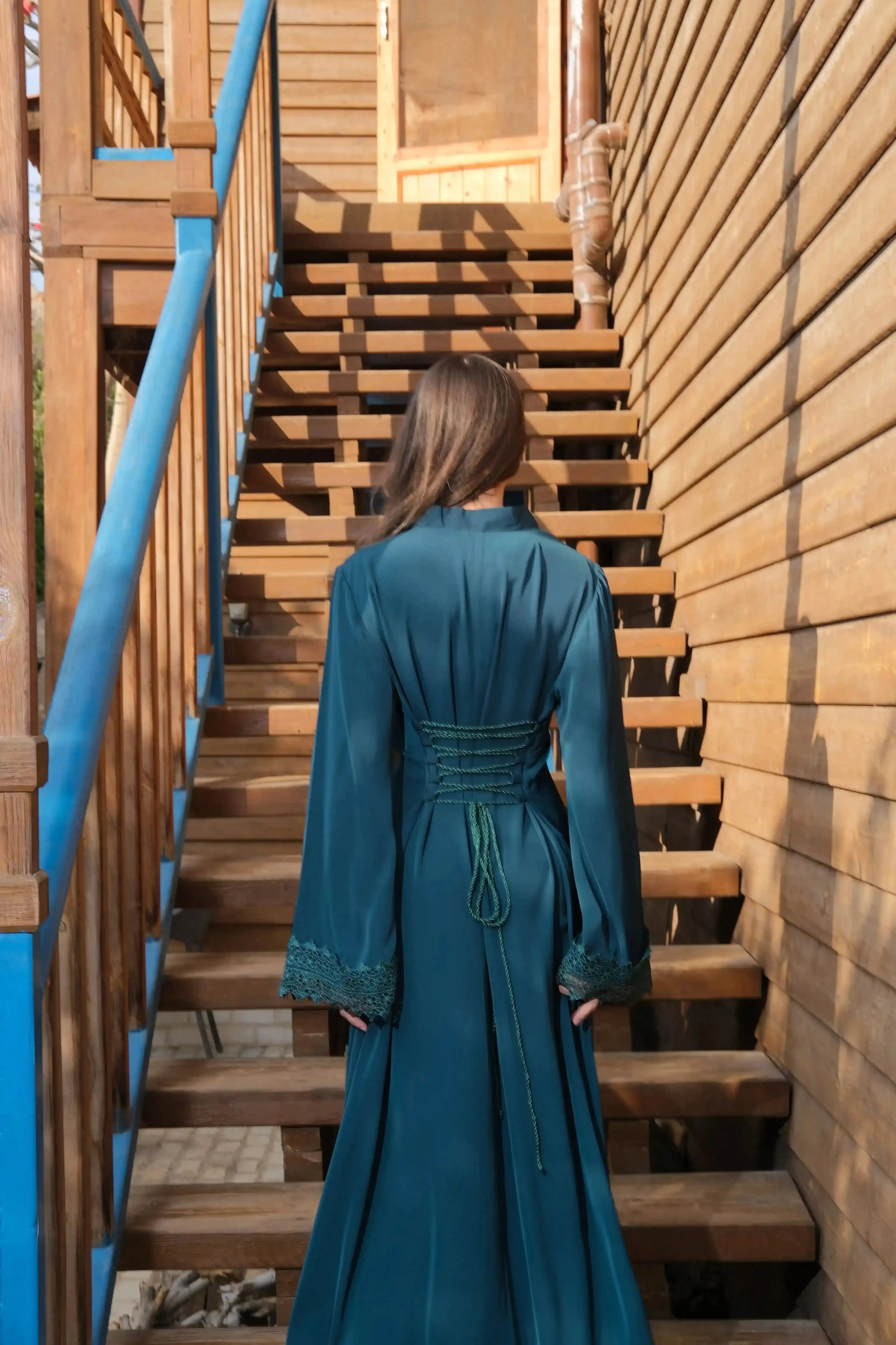 Silk Dress in Green - A&Suz
