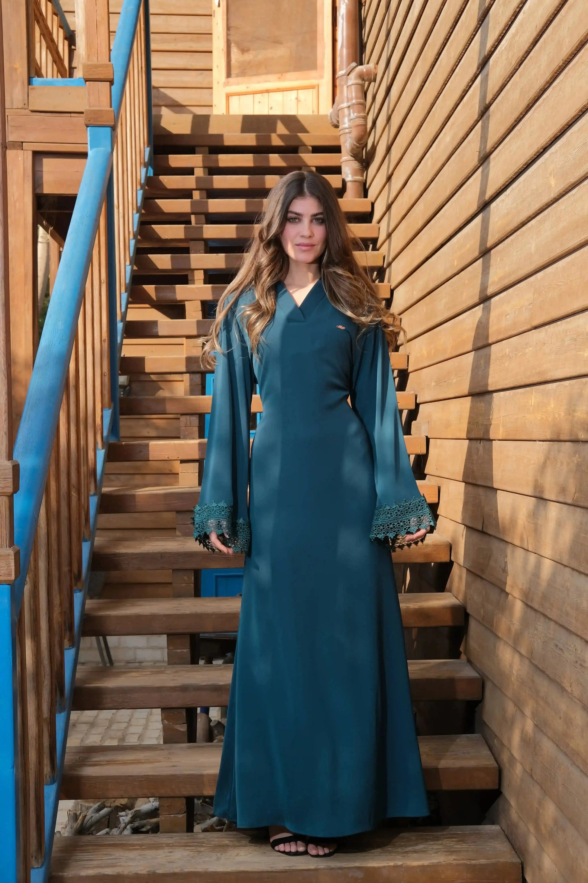 Silk Dress in Green - A&Suz